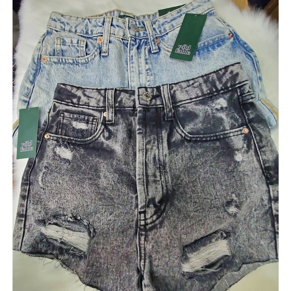 Wild Fabel Women's Super -High Rise Jeans Short Bundle !!! (NWT) - Picture 4 of 16